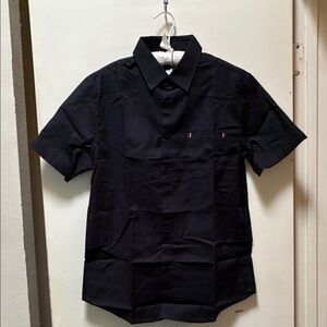 Elegant Black Short Sleeve Men's Shirt